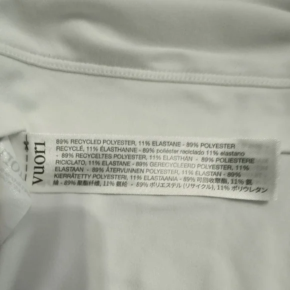 Vuori Ace Polo Shirt Mens Large White Casual Golf Moisture Wicking V164 - Picture 5 of 7